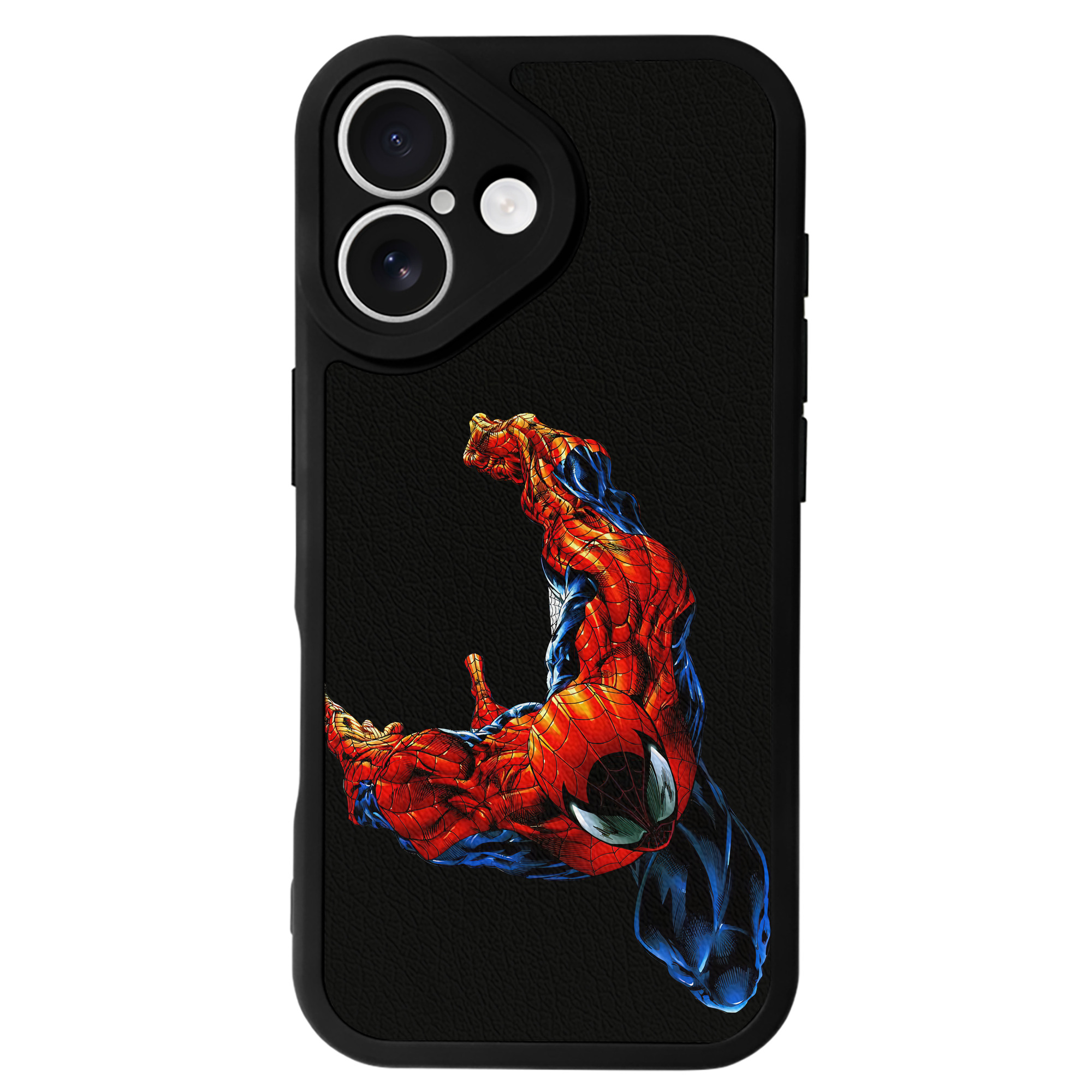 Spider Man スパイダーマン 【iPhone 16シリーズ対応】シリコンスマホケース（レザー調） 材質：シリコン